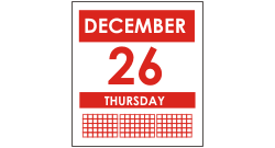 Illustration of calendar day 26 December