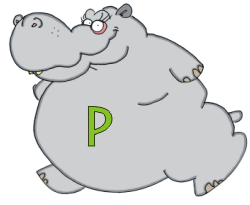 hippo letter p