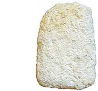 Kaolin specimen on white background