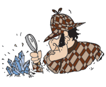 illustration detective magnifier